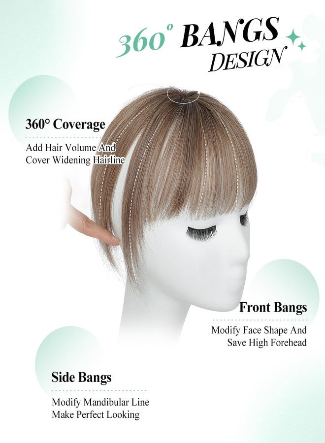 UDU Clip in Bangs Real Human Hair, Natural Clip on Fringe Hair Extensions with Temples, Fake Bangs Hairpiece for Women - Image 3